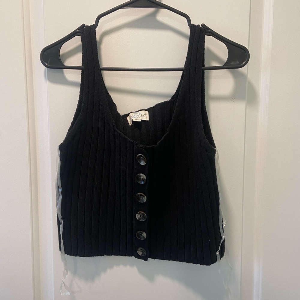 Never worn Black Knit tank top